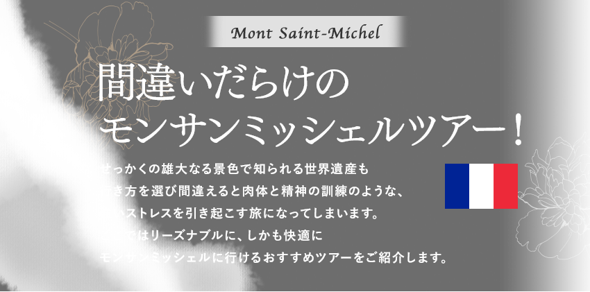 世界遺産モンサンミッシェルの観光情報、見どころ、おすすめツアーをご紹介します