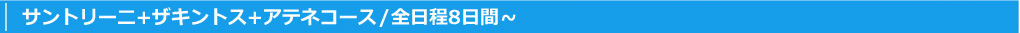 サントリー二+ザキントス+アテネコース/全日程8日間~