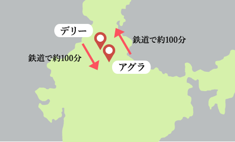 インドおすすめプラン 欲張り周遊プラン地図