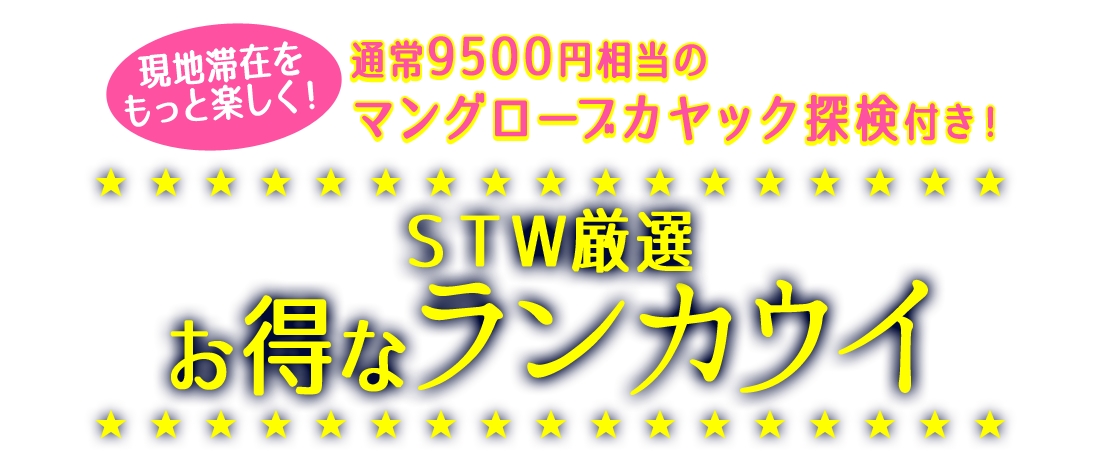 通常9500円相当の大人気マングローブクルーズカヤック探検付き！ランカウイ滞在をお得にエンジョイ！