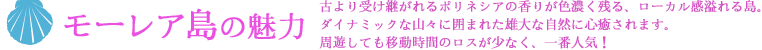 モーレア島～山々に囲まれた雄大な自然。周遊しても移動時間のロスが少なく一番人気♪～